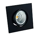 Plafonnier encastré BAN COB pivotant, carré, courant constant IP40, noir gradable