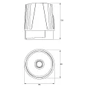 Rutec Projekt Module LED CORU-80 POWER avec prise de courant, constante de tension 31W 3498lm 3800K 17° CRI 90 gradable