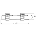 Rutec Projekt recessed luminaire CORU-50K 2 flames, square, cardanic swivelling IP20, white dimmable