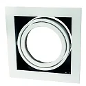 Lumière encastrée CORU-80K à 1 flamme, carré, pivotant à la cardan IP20, blanche gradable
