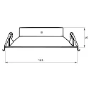 Rutec Projekt Lumière encastrée CORU-80 rond, pivotant IP20, blanche gradable