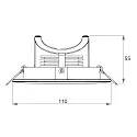 Rutec Projekt Lumière encastrée RINCA COB pivotant, rotatif, courant constant IP20, fer brossé gradable 8W 694lm 2700K 25° CRI 90-100
