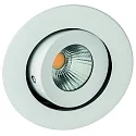 Lumière encastrée RINCA COB rond, pivotant, rotatif, courant constant IP20, blanche gradable 8W 694lm 2700K 25° CRI 90-100