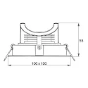 Rutec Projekt Lumière encastrée RINCA COB rond, pivotant, rotatif, courant constant IP20, blanche gradable 8W 694lm 2700K 25° CRI 90-100
