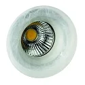 Plafonnier encastré HYELLE COB rond, rigide IP20, marbre, transparent