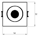 Rutec Projekt Projecteur encastré MENTE COB LIGHTPOINT 350MA pivotant, carré, courant constant IP20, blanc mat