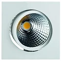 Projecteur encastré GLIN COB 500MA pivotant, carré, courant constant IP40, blanc mat gradable