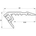 Rutec Projekt Profil de marche d'escalier SP49/25 direct, aluminium anodisé