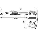 Rutec Projekt Profil de marche d'escalier SP81/36 indirect, aluminium anodisé