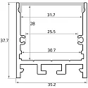 Rutec Projekt Profil en U TUP35/35 version pour montage en surface, noir