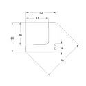 Rutec Projekt Mousse de support PU VOUTE 5X5 / 2M angulaire, blanche