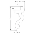 Rutec Projekt Mousse de support PU VOUTE 8.3X4.3.4 / 2M lot de 4, blanche
