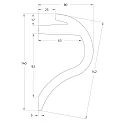 Rutec Projekt Mousse de support PU VOUTE 14X8 / 2M, blanche