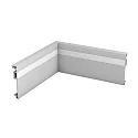 Connecteur d'angle SOCKET PROFILE PFG400 coin intérieur, argent
