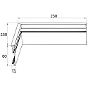 Rutec Projekt corner connector SOCKET PROFILE PFG400 corner inside, silver