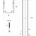 Rutec Projekt Profil de montage PLATIN WALLWASHER Q 3D BENDABLE rigide, aluminium