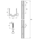 Rutec Projekt profile VARDAFLEX NEON / PLATIN SVQ/TVQ - 45° TILTED - 2M inclined, aluminium