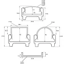 Rutec Projekt Profil en U FLAT 23/12 - 2M plat, aluminium anodisé