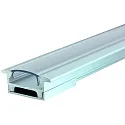 Profil de collerette FLAT 23/12K - 2M plat, aluminium anodisé