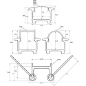 Rutec Projekt collar profile FLAT 23/12K - 2M low, anodised aluminium