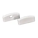 Embout PFH405 / PFH408 avec possibilité d'alimentation, avec trou pour câble, gris