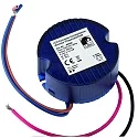 Driver de LED 350MA / 8-12W rond, avec câble ouvert, courant constant, dimmable, bleu