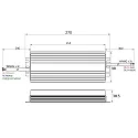 Rutec Projekt Driver de LED 24V / 100-300W / PHASE constante de tension, dimmable, aluminium