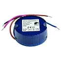 Driver de LED 600MA / 4.8W-7.2W / ACTIVE PFC rond, avec câble ouvert, courant constant, dimmable, bleu