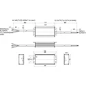 LED driver 186-277V AC/DC / 24V / 150W voltage constant, switchable, aluminium