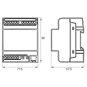 Rutec Projekt Variateur KNX ACTOR / SERIES INSTALLATION constante de tension, 4 canaux, Contrôlable par KNX, bleu