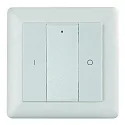 Interrupteur mural radio 1 ZONE RF SINGLE COLOUR 1 canal, avec sortie de signal de commande radio (RF), blanche