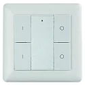 Interrupteur mural radio 2 ZONE RF SINGLE COLOUR 2 canaux, avec sortie de signal de commande radio (RF), blanche