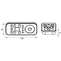 Rutec Projekt remote control HAND / 4 ZONES/ SELECT (2 COLOURS) 2-fold, 2 channel, with output for radio control signal (RF)