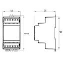 Rutec Projekt Dimmer DALI DISPLAY DALI / 12+24V / 1-4 ADDRESSES 4 canaux, bleu