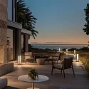 SIGOR Lampe solaire à accu RADIA MOON MAXI avec capteur IP65, gris graphite