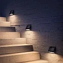 SIGOR Lampe solaire à accu ECOSTEP WALL avec capteur IP65, gris graphite
