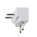 Connecteur d'angle LUXI LINK avec prise de courant, blanche