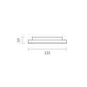 SIGOR Luminaire de surface SHINE IP20, blanche gradable