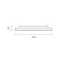 SIGOR Luminaire de surface SHINE IP20, blanche gradable