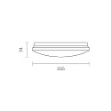 surface luminaire MOON 3-CCT CCT Switch, switchable, cambered, with spacer IP44, white 