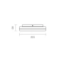 SIGOR LED Ceiling luminaire SQUARE, 21 x 21 x 5cm, IP44, 15W 3000K 1000lm, white matt / silver