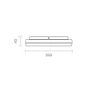 SIGOR LED Ceiling luminaire SQUARE, 26 x 26 x 4.3cm, with motion detector, IP20, 18W 3000K 1100lm, white matt / silver