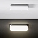 SIGOR LED Ceiling luminaire SQUARE, 26 x 26 x 4.3cm, IP20, 29W 3000K 1850lm, white matt / silver