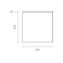 SIGOR Panneau à LED FLED 62X62 version pour montage en surface, 36W 3600lm 4000K 120° 120° CRI 80