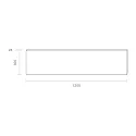 SIGOR LED panel FLED 120X30 surface-mounted version, 36W 4320lm 4000K 95° 95° CRI 80