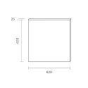 SIGOR Panneau à LED BACKLIT FLED version pour montage encastré, gradable 36W 4400lm 4000K 90° 90° CRI 80
