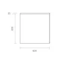 SIGOR Panneau à LED FLED BACKLIT angulaire, plat, UGR < 19, bloc d'alimentation exclusif, gradable 36W 4320lm 4000K 90° CRI 80