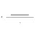 SIGOR Luminaire de plafond CIRCEL 40 IP54, argent 
