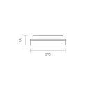 SIGOR Luminaire de surface SQUARE 22 IP54, argent 