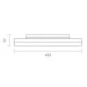 SIGOR Luminaire de surface SQUARE 40 IP54, argent 